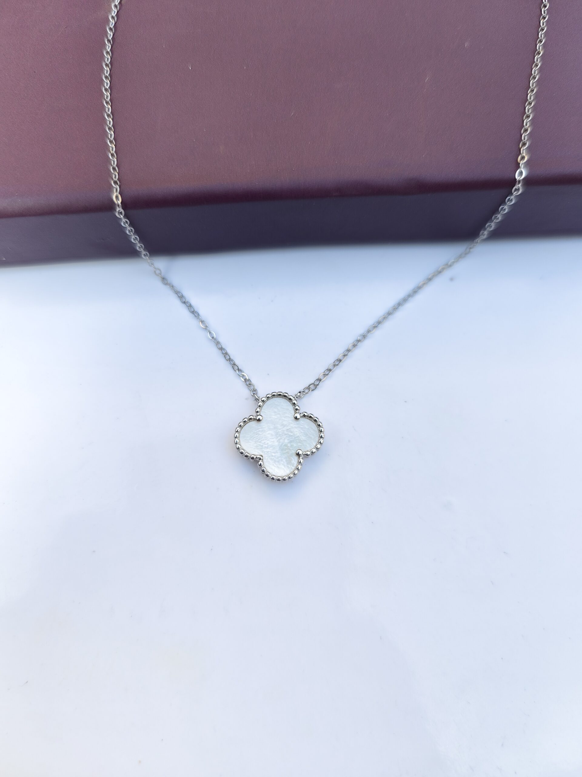 Pearl Mist Clover Pendant